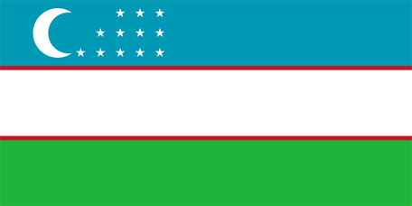 Uzbekistans flagga